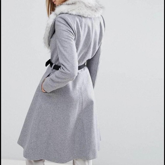 BNWT ted baker faux fur collar skirted coat Ted Baker size 4 ( Medium-Large) - Picture 5 of 7